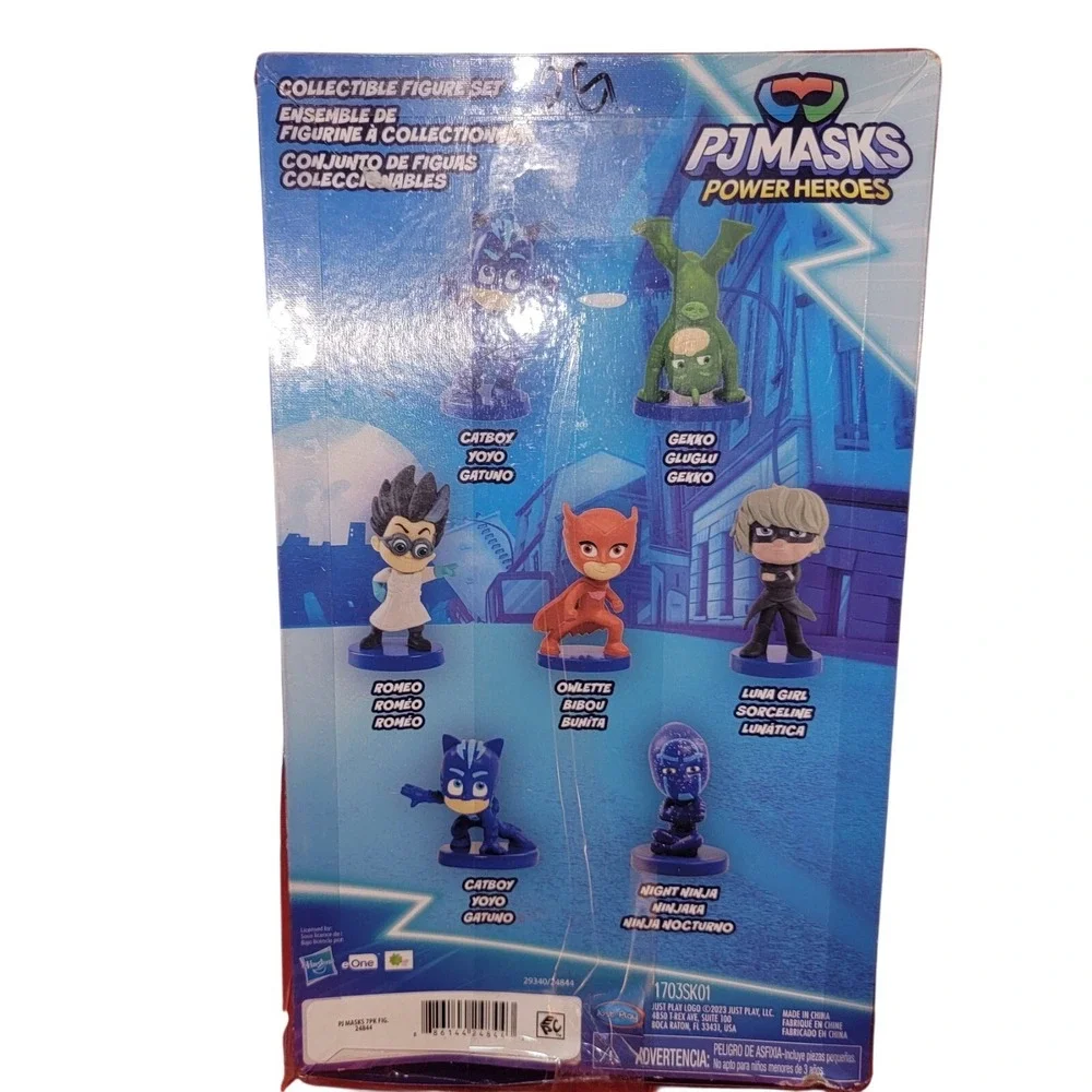 PJ Masks Power Heroes 7 Piece Collectible Figure Set Just Play 24844 Catboy